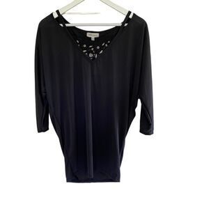 blue/Grey Nordstrom black long sleeve drop sleeve medium